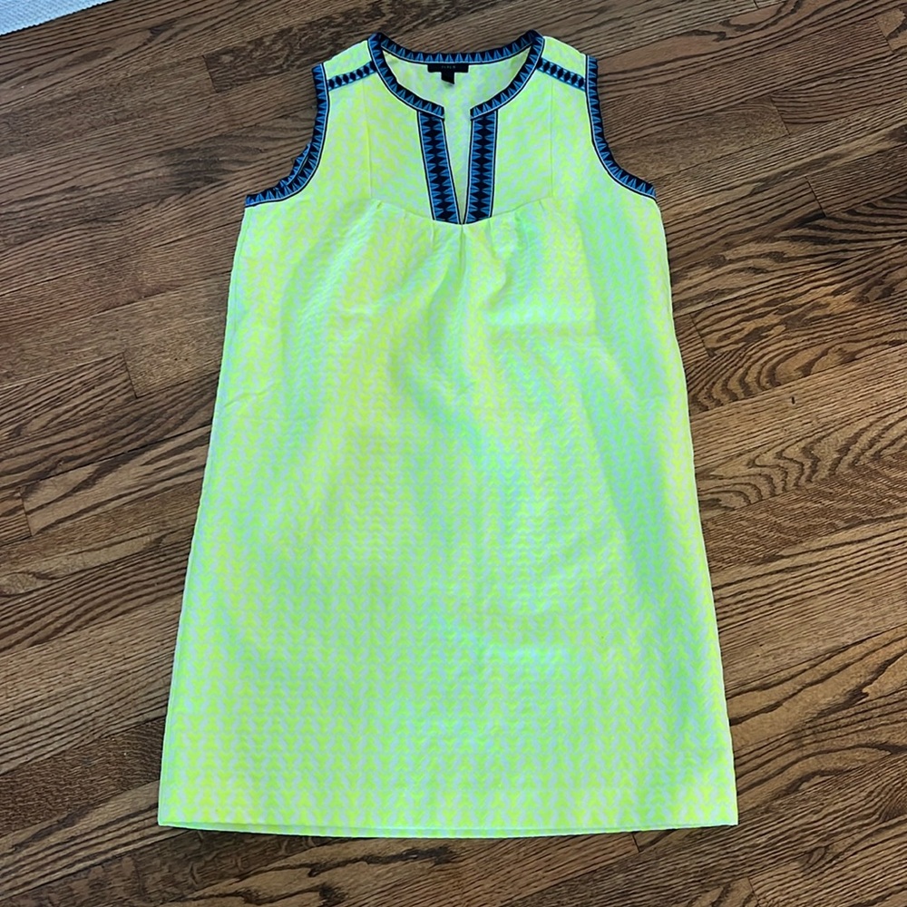 J. Crew neon shift dress